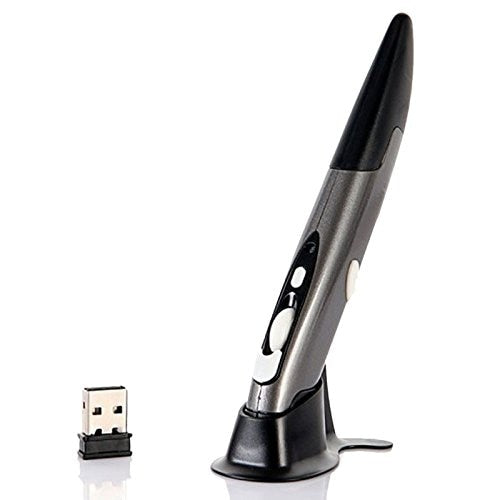 Black and silver electronic device with a USB connector on a white background