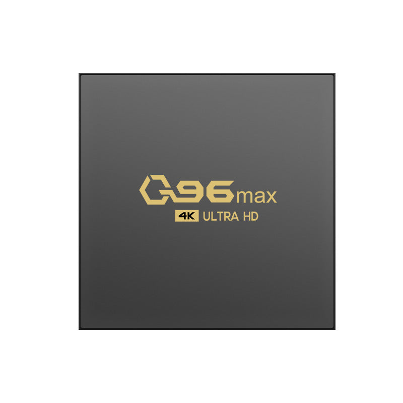 A black Android TV box.