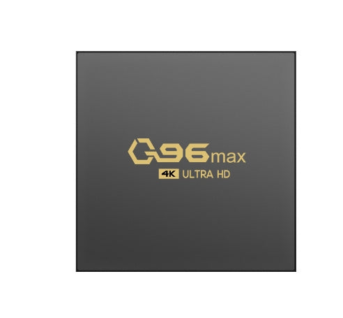 A black Android TV box.