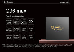 A black Android TV box.