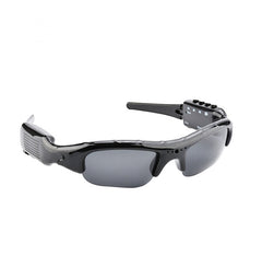 Sunglasses with a camera attachment.