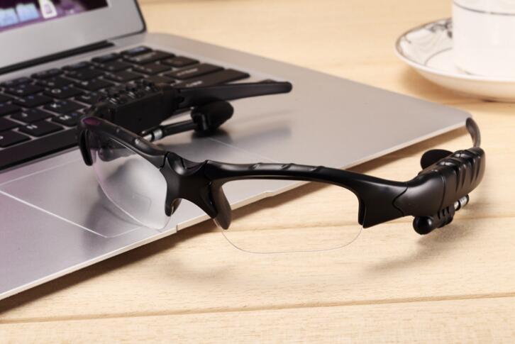 Black Bluetooth headset.