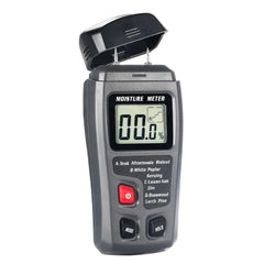 Digital moisture meter on a white background