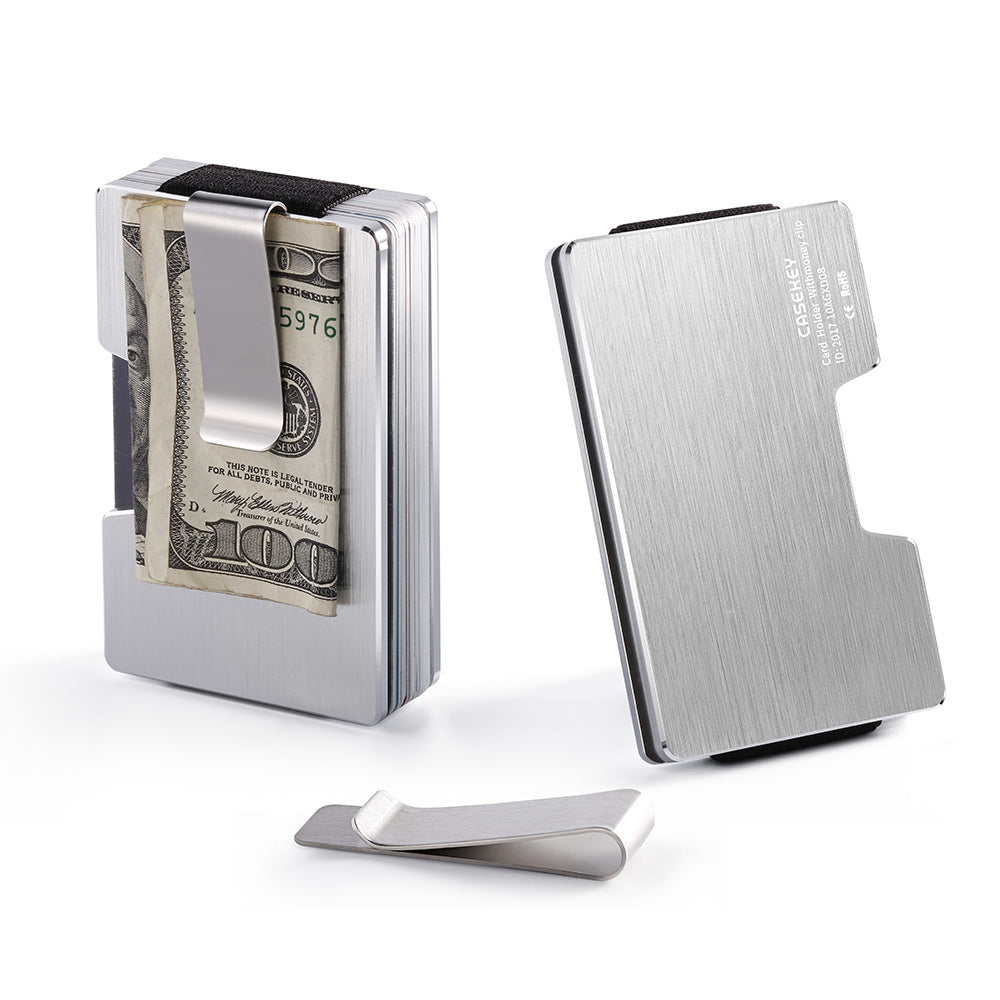 Metal money clip and cardholder