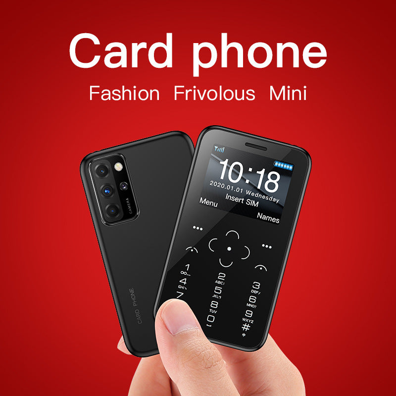 Black card phone.