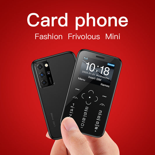 Black card phone.