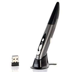 Black and silver electronic device with a USB connector on a white background