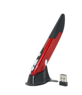 Red and black USB device on a white background