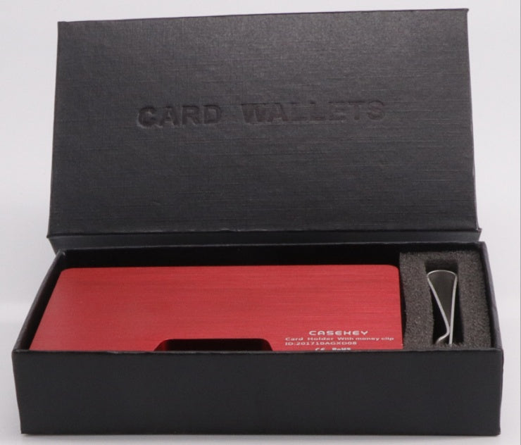 Red card wallet.