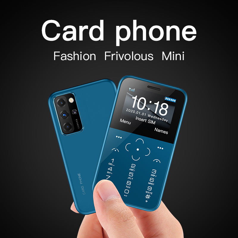 Blue card phone.