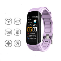 Light Purple Sports Silicone Pedometer Bracelet